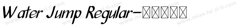 Water Jump Regular字体转换